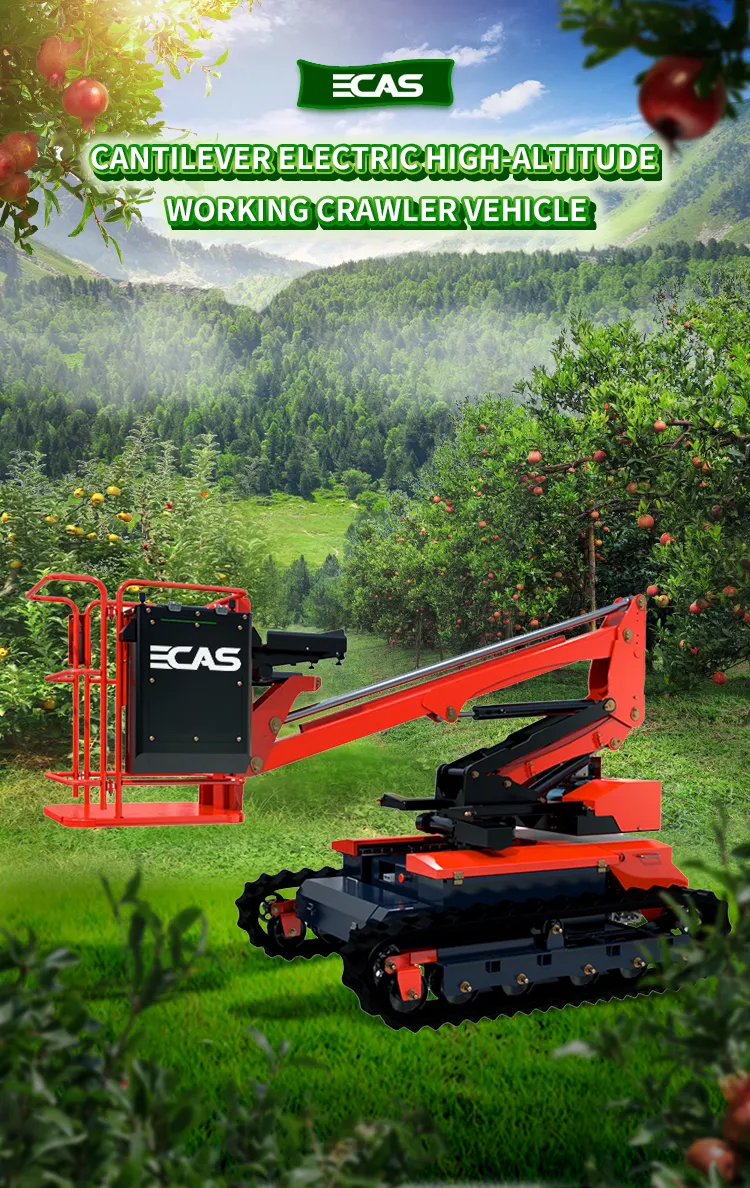 Ecas-100h-Altura-3-5m-5m-6-4m-8-4m-48V-Fruit-Picker-AC-Crawler-Vehículo agrícola eléctrico-Máquina-Archard-Agrícola-Plataforma-off-Road-Lift-Camión forestal-7