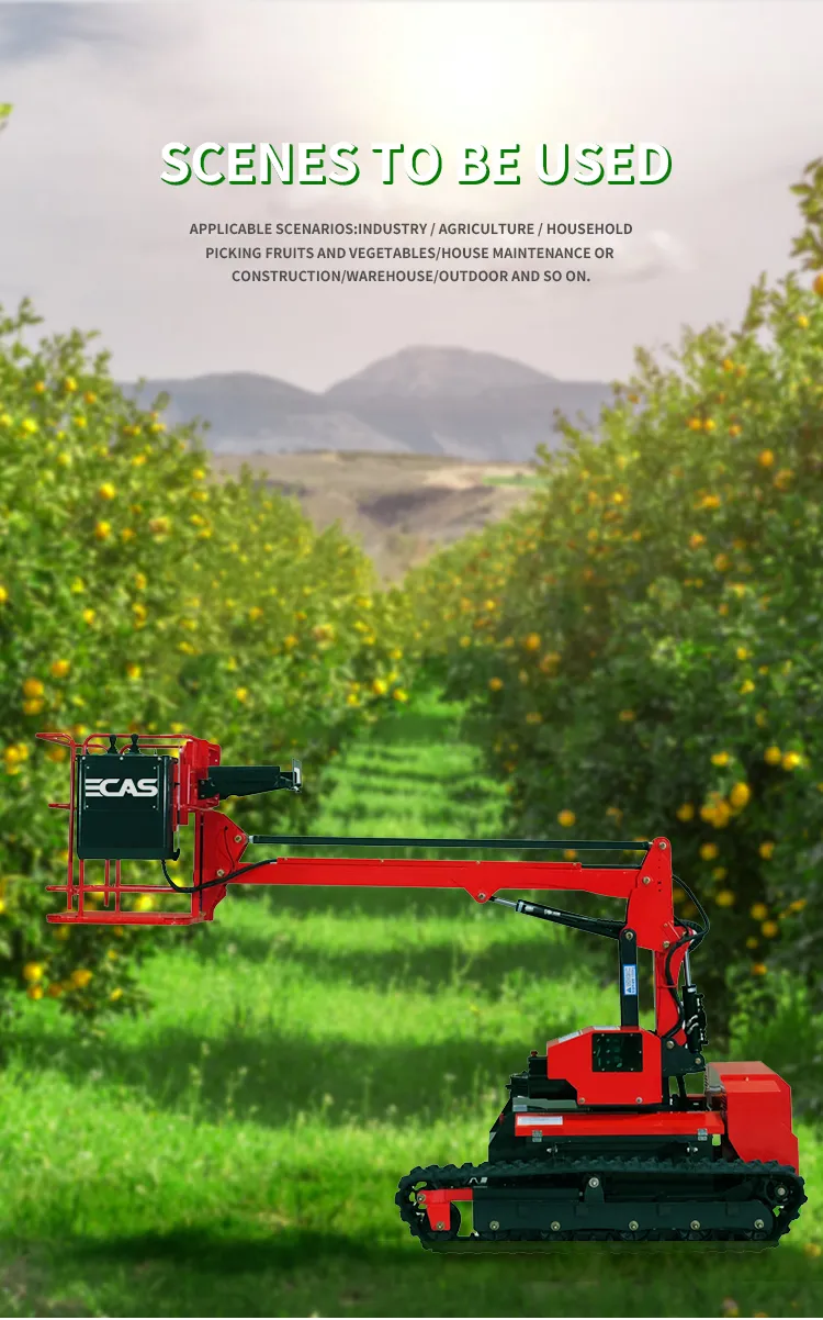 Ecas-100h-Height-3-5m-5m-6-4m-8-4m-48V-Fruit-Picker-AC-Crawler-Electric-Farm-Vehicle-Machine-Orchard-Agricultural-Platform-off-Road-Lift-Forestry-Truck-8