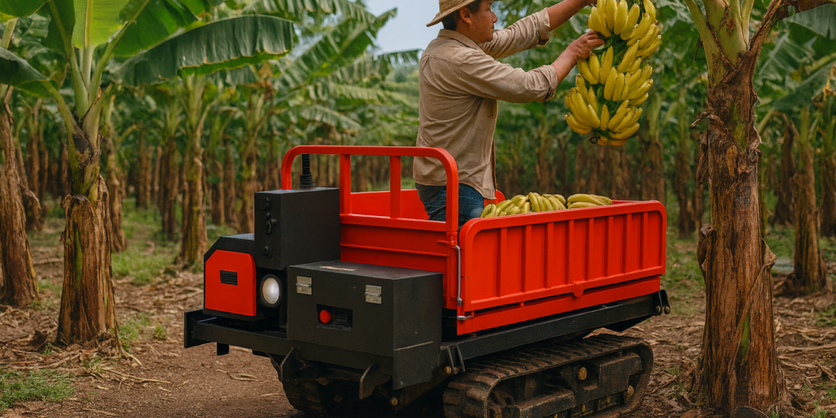 Boost Harvest Efficiency with Modern Banana Orchard Electric Lifting Platform Carrier